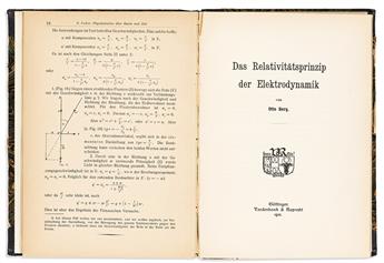 Einstein, Albert (1879-1955) et alia. Sammelband of Six German Scientific Short Works, circa 1910-1915.
